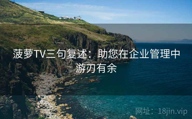 菠萝TV三句复述：助您在企业管理中游刃有余